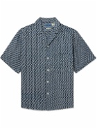 Blue Blue Japan - Camp-Collar Printed Linen Shirt - Blue