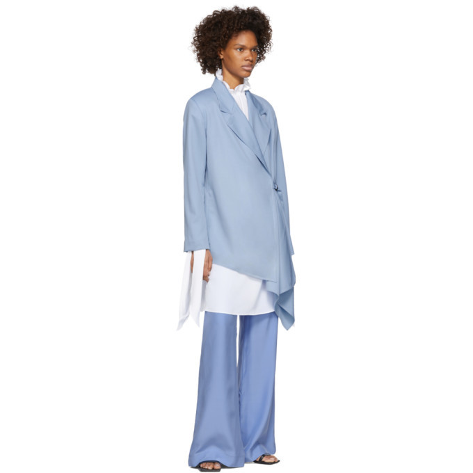 Pyer Moss Blue Wide Leg Trousers
