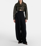 Alaïa Cropped leather biker jacket