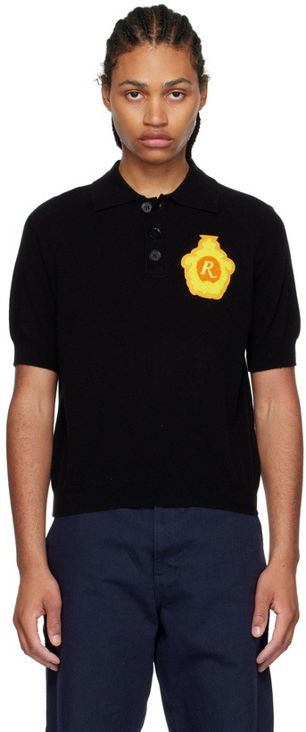 Photo: Rhude Black Merino Wool Polo