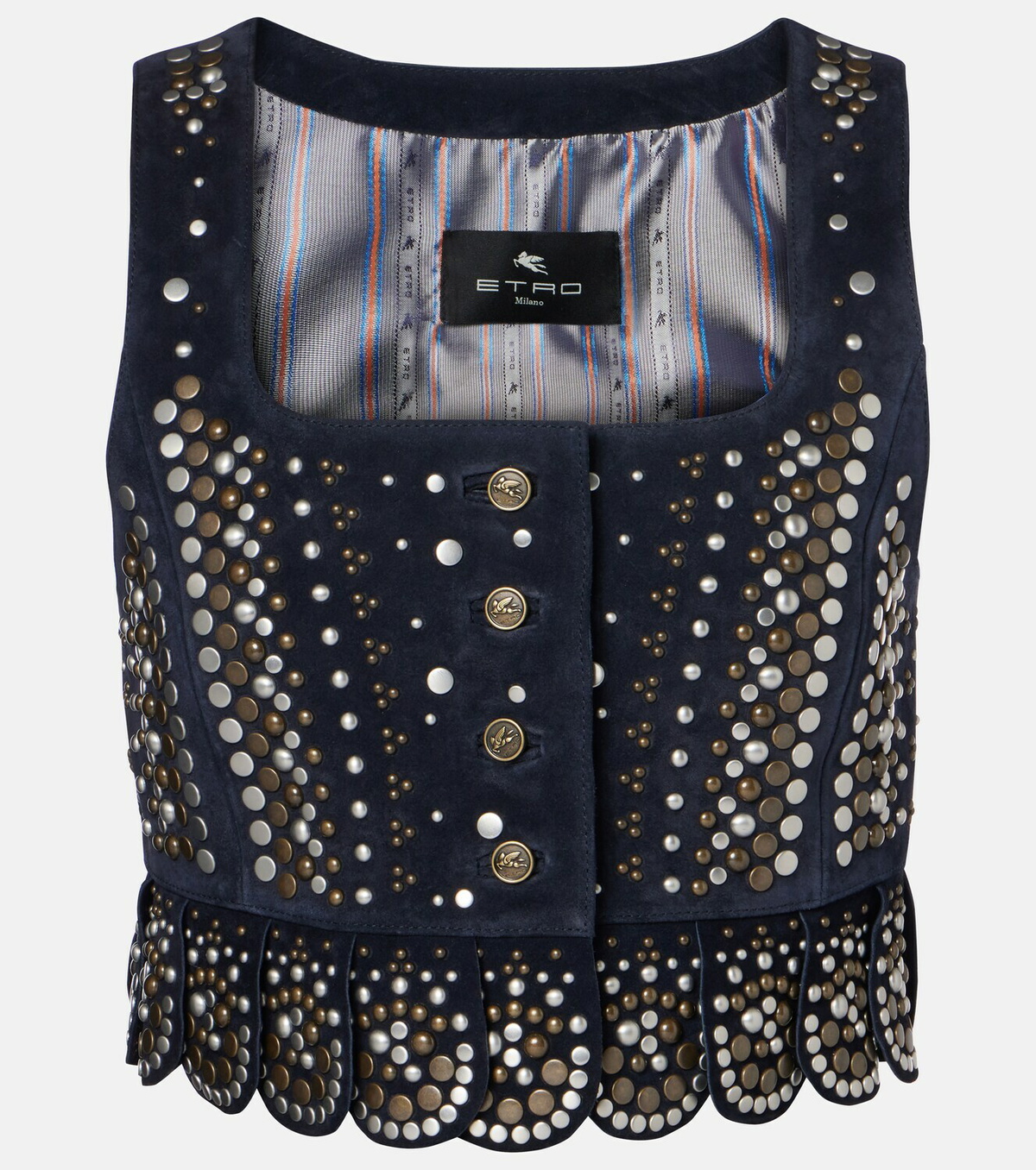 Etro Studded suede vest