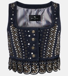 Etro Studded suede vest