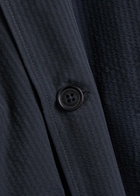 NN07 Blaze Striped Seersucker Shirt Navy