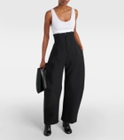 Alaïa High-rise wool barrel-leg pants