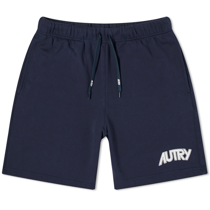 Photo: Autry Men's Logo Sweat Short in Blue