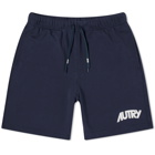 Autry Men's Logo Sweat Short in Blue