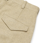 BOTTEGA VENETA - Wide-Leg Wool-Blend Flannel Suit Trousers - Neutrals