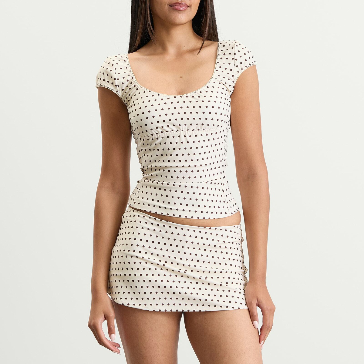 Many Many Clothes Women's The Isla Top in Cream Polka
