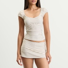 Many Many Clothes Women's The Isla Top in Cream Polka