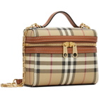 Burberry Beige Mini Check Vanity Bag