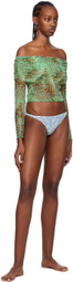Fruity Booty SSENSE Exclusive Blue Vita Bikini