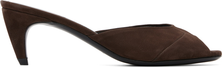Photo: JUDE Brown Cave Mule Heeled Sandals