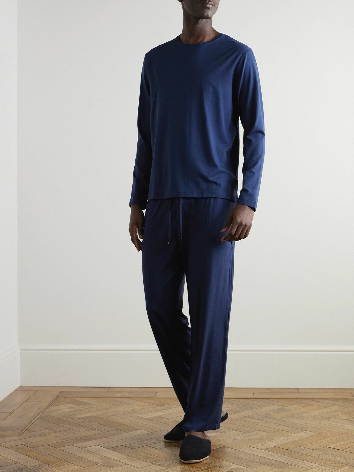 Derek Rose - Basel Stretch-Micro Modal Jersey T-Shirt - Blue