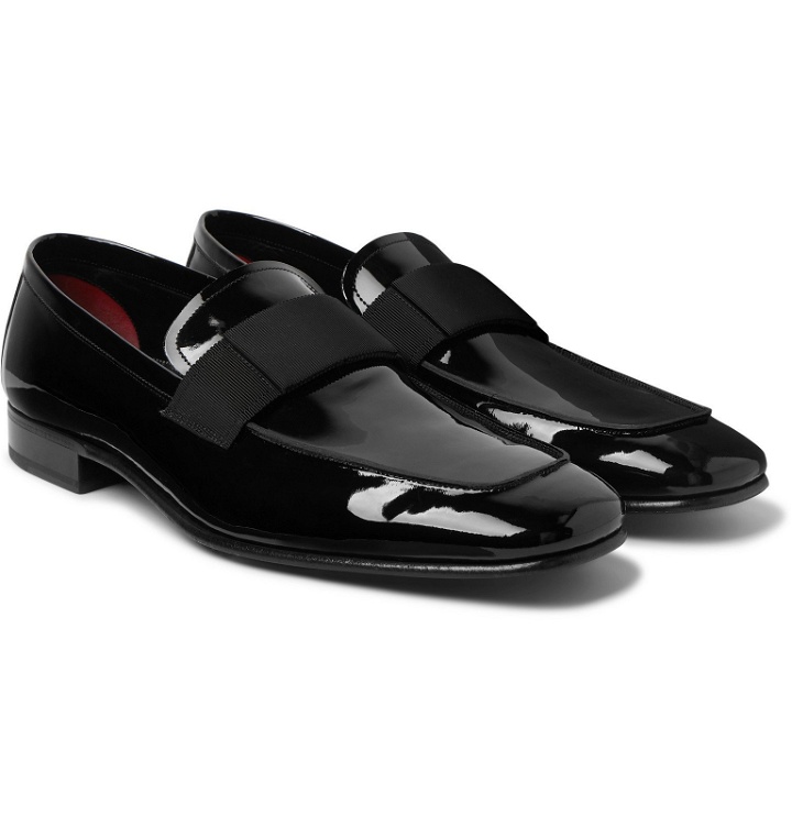 Photo: TOM FORD - Grosgrain-Trimmed Patent-Leather Loafers - Black