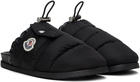 Moncler Black 'Mon Pocket' Slippers