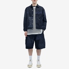 Comme des Garçons Homme Men's Garment Dyed Patchwork Chore Jacket in Navy Mix