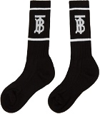 Burberry Black Intarsia Monogram Socks