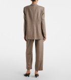 Blazé Milano Glassy checked virgin wool straight pants