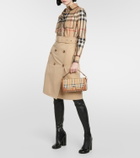 Burberry Note Small leather-trimmed shoulder bag