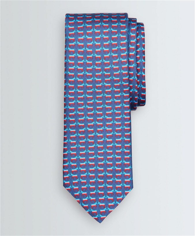 Photo: Brooks Brothers Men's Donkey-Patterned Tie | Navy