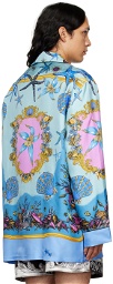 Versace Underwear Blue Trésor de La Mer Pyjama Shirt