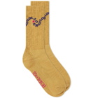 Brain Dead Men's Waves Sock in Brown