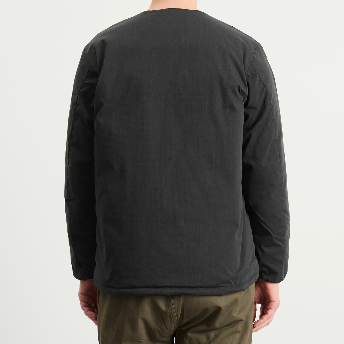 NANGA Men's Hinoc Ripstop Inner Down Cardigan in Black