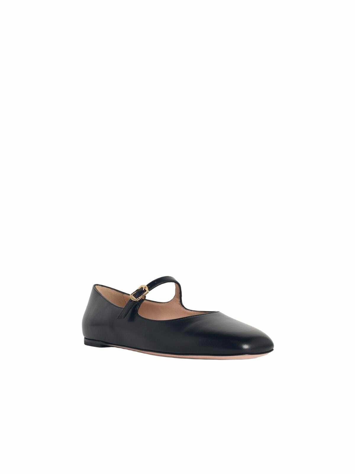 ballyrina Black Leather Ballet Flats