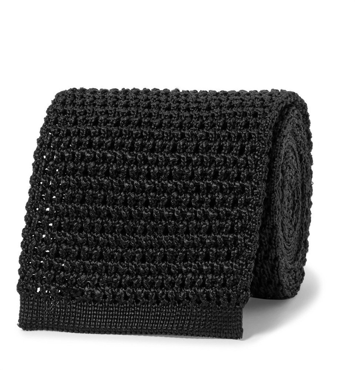 Photo: TOM FORD - 7.5cm Knitted Silk Tie - Black