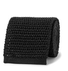 TOM FORD - 7.5cm Knitted Silk Tie - Black