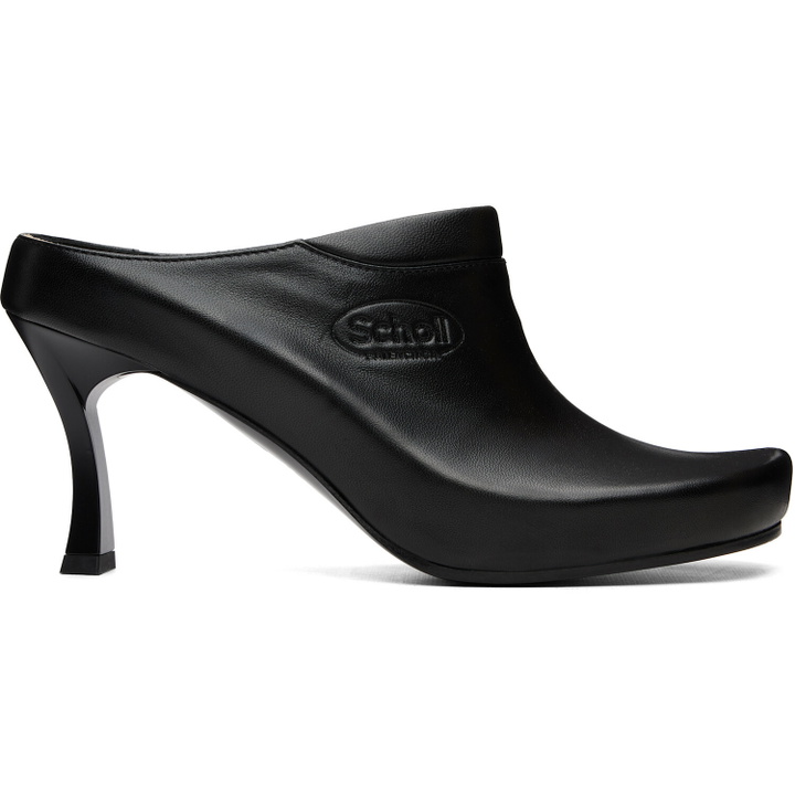 Photo: Balenciaga Black Scholl Edition Sheepskin Mule Heels