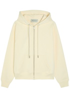 Ami Paris Hooded Cotton Sweatshirt Cream