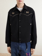 Needles - Piping Cowboy Logo-Embroidered Woven Jacket - Black
