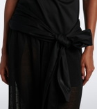 Proenza Schouler Zafira asymmetric cotton jersey top