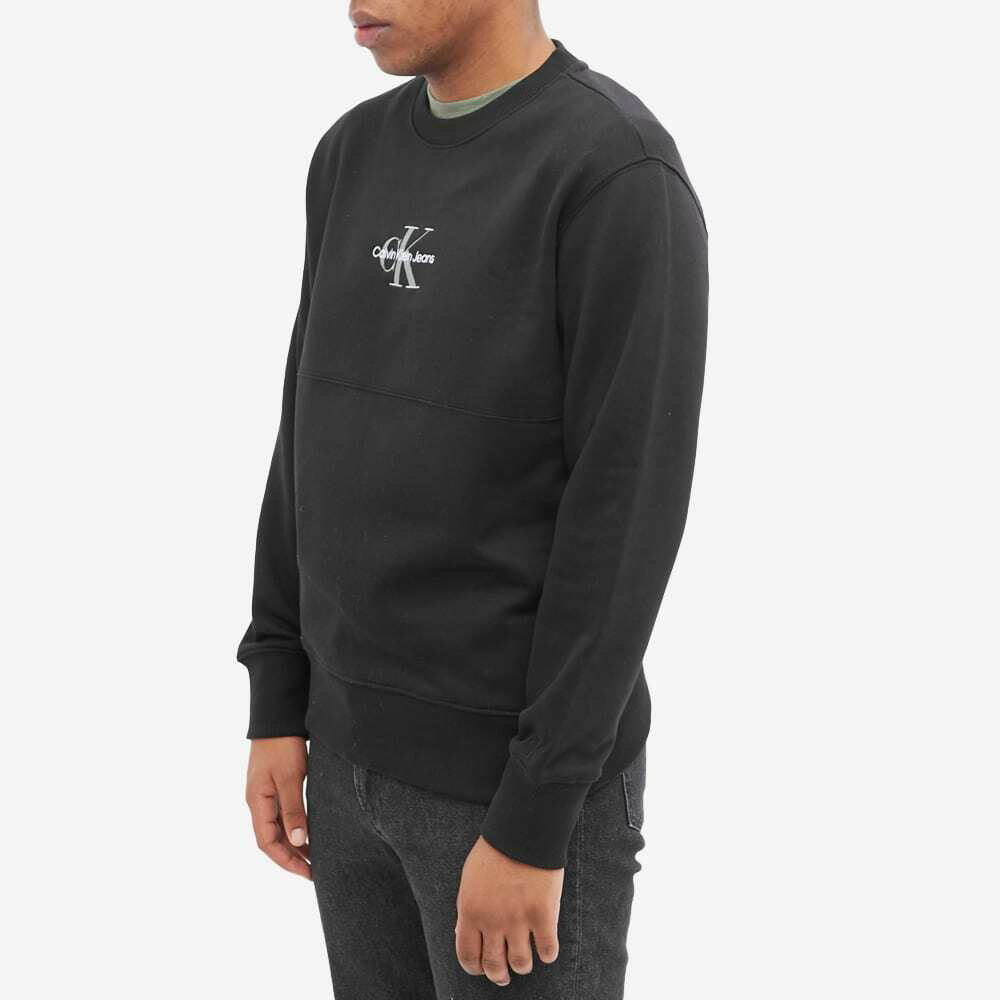 Calvin Klein Men's Future Shift Crew Sweat in Black Calvin Klein