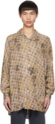 Acne Studios Beige Floral Shirt