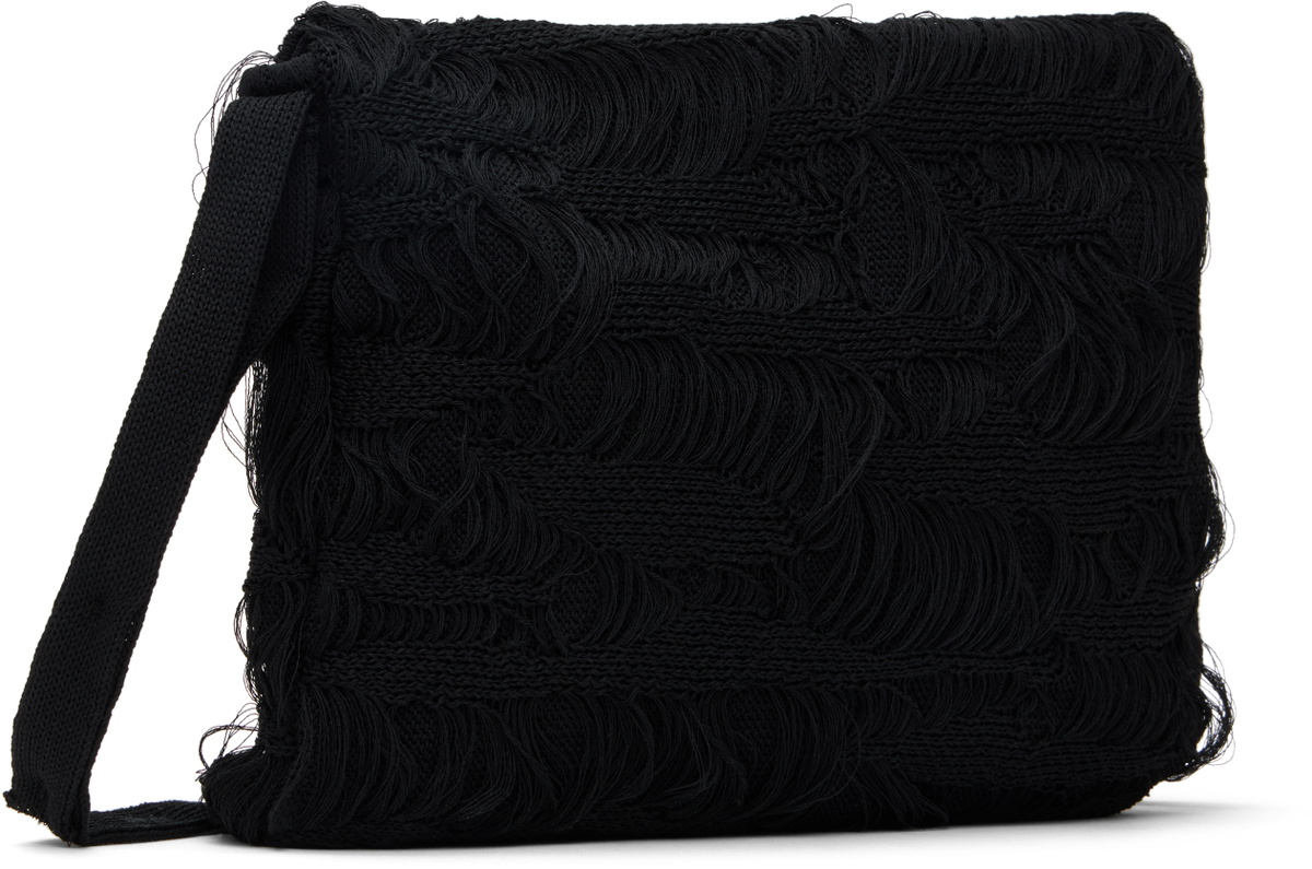 Professor.E Black Destroyed Knit Bag