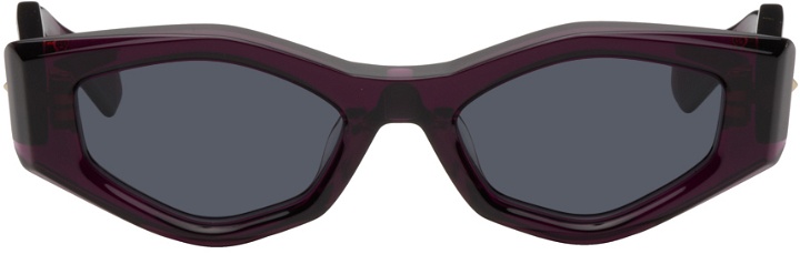 Photo: Valentino Garavani Purple III Irregular Frame Sunglasses