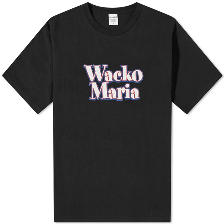 Photo: Wacko Maria Men's Type 2 Washed Heavyweight Crew T-Shirt in Black
