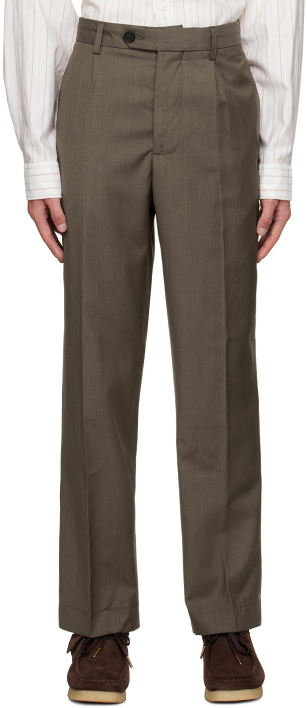 mfpen Brown Formal Trousers mfpen