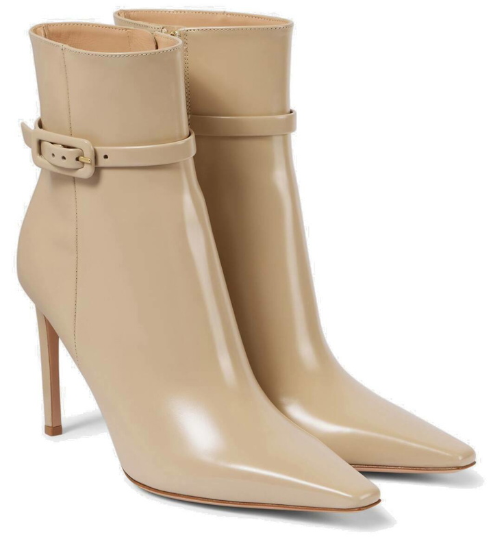 Photo: Gianvito Rossi 95 patent leather ankle boots
