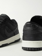 Nike - Dunk Low Retro PRM Leather-Trimmed Drill Sneakers - Black