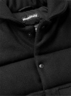 Monitaly - Quilted Wool-Blend Flannel Gilet - Black