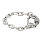 IN GOLD WE TRUST Silver Steel Link Bracelet