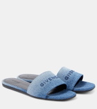 Givenchy Logo denim slides