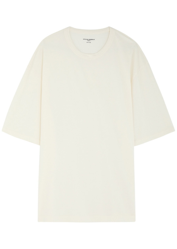 Photo: Officine Générale Benny Jersey T-shirt Ecru
