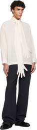 Jean Paul Gaultier Off-White Glove Detail Blouse