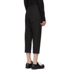Rick Owens Black Embroidered Cropped Astaires Trousers