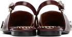 Toga Pulla Burgundy Metal Belt Flats