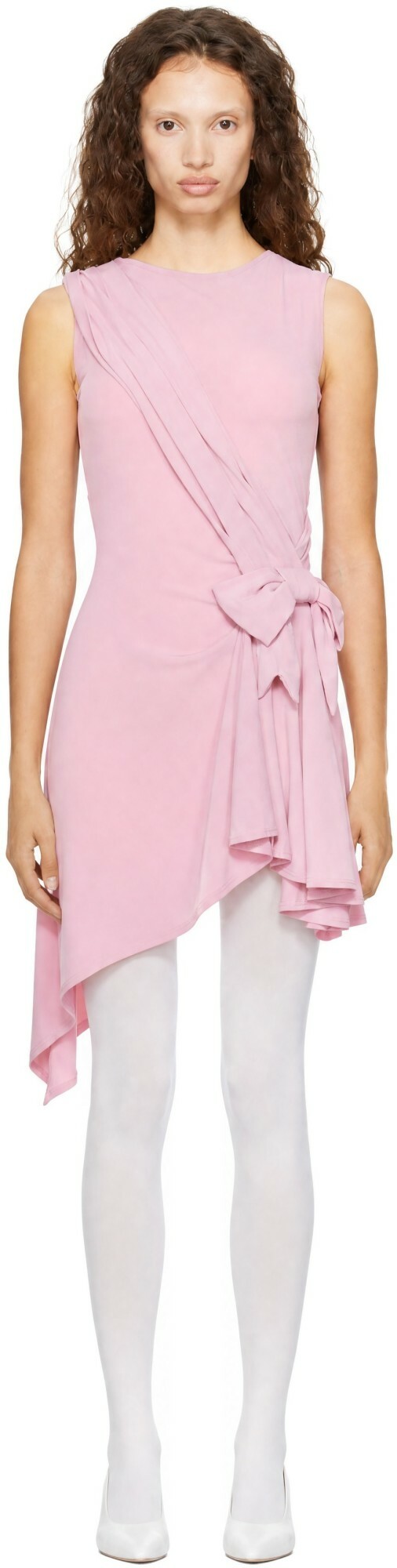 Sandy Liang Pink Cello Minidress
